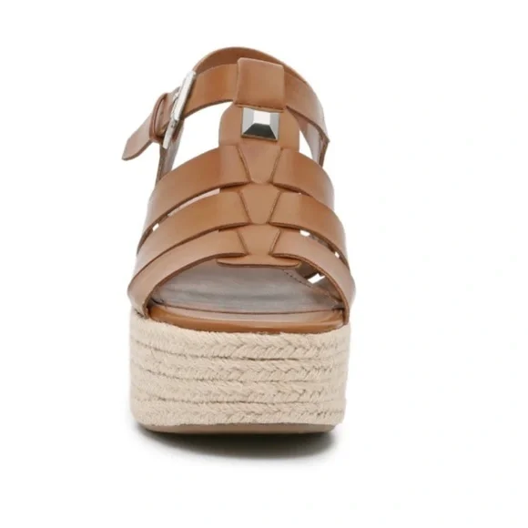 Woman's Sandals Marc‎ Fisher Joven Espadrille Wedge Sandal Size 10 Brown New - Picture 2 of 16